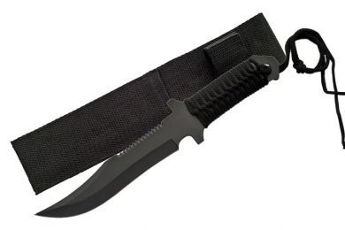 11 inch corded drop point survival knife 210845