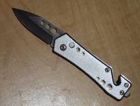 mini silver switchblade rescue knife fk812sv