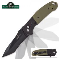 Bear And Son Ops Bold Action Green Black Tanto Automatic Knife