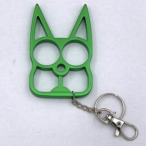Cat Knuckle Keychain Weapon Green