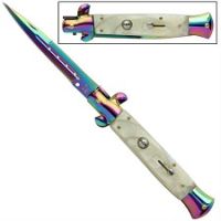 Stiletto Titanium Pearl Automatic Knife a155dlr