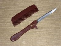 azan brown tactical self defense comb knife az112br