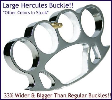 large silver hercules belt buckle h05lsl