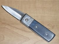 mini blue wood automatic knife sp353bl