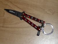 red keychain butterfly knife 1600rd