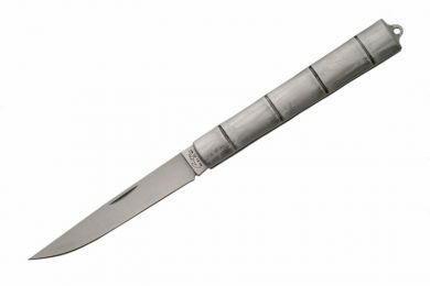 silver bamboo folding knife 210870SL