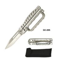 Silver Protector Serrated Butterfly Knuckle Knife gc29ss