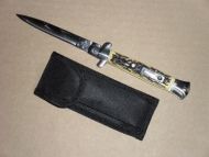 stag bone bayonet switchblade stiletto gbs012stg