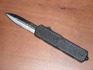 titan oft blood dagger auto knife silver IN81