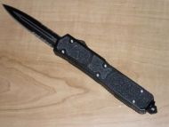 Titan 2 Black D/A OTF Automatic Knife Black Dagger Serrated