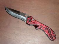 top tech red taiwan automatic knife
