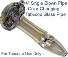 4 inch single blown glass tobacco pipe tp184BL