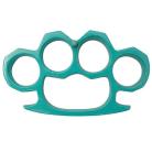 5 Ounce Teal Brass Knuckles Belt Buckle Paperweight