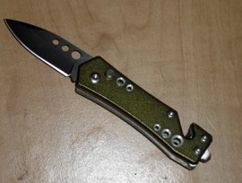 mini green automatic rescue knife fk812gr