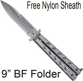 9 inch stiletto style butterfly knife 12315