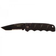 Boker Mini Magnum Black Automatic Knife Black Tanto Serrated