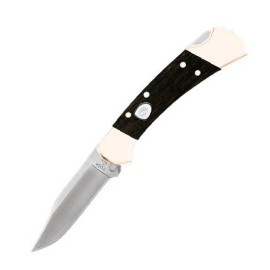 Buck 112 Brass Ebony Automatic Knife Satin Drop Point