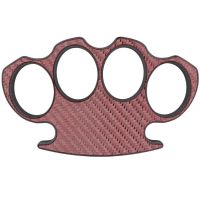 Carbon Fiber Brass Knuckle Paperweight Pink