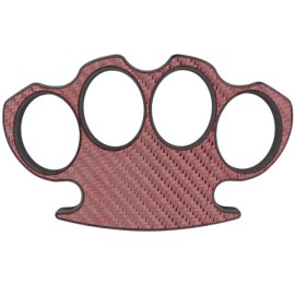 Carbon Fiber Brass Knuckle Paperweight Pink