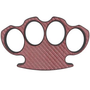 Carbon Fiber Brass Knuckle Paperweight Pink