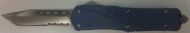 Impaler Blue D/A OTF Automatic Knife Satin Tanto VG-10 Serr Blade