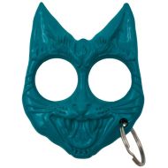 Mean Kitty Protection Knuckle Keychain Aqua Teal