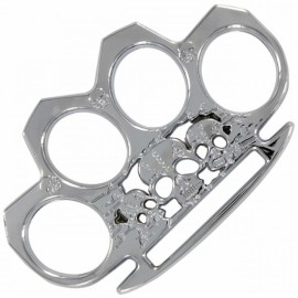 Skulls Silver Brass Knuckles Belt Buckle Paperweight