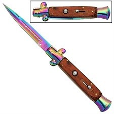 Stiletto Titanium Rosewood Automatic Knife a155bkar