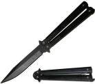 Tactical Black Heavy Duty Butterfly Knife - (3.5\