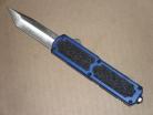 Titan Blue D/A OTF Automatic Knife Satin Tanto