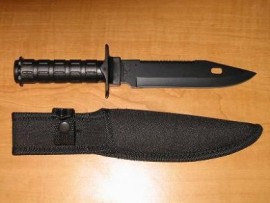 all black survival knife bk1281