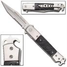 automatic double action sawtooth tactical knife sp355pk14