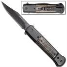 automatic dual action black tactical knife sp355pk5