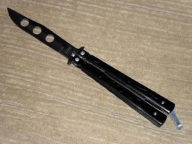 azan black practice butterfly knife az39