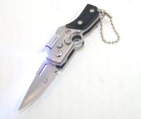 black mini switchblade flashlight knife LED 6426