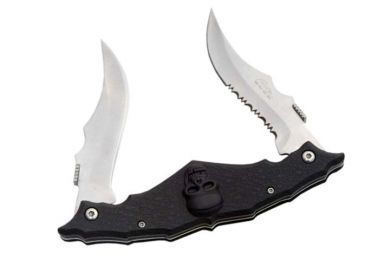 black skull double blade knives 210609