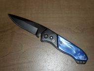 blue switchblade pocket knife 8364bl