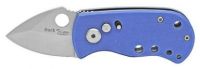 blue switchblade snubnose knife dk0600bl