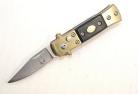 duck automatic black wood mini knife 6396