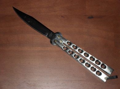 nickle plated butterfly knife pk939ni