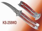 sickle blade butterfly knife ks258wd